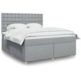  Krevet s oprugama i madracem svjetlosivi 180x200 cm od tkanine | shoptok.hr