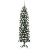  Umjetno vitko božićno drvce Zelena i bijela 180 cm | shoptok.hr