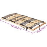  Lamelni podstavek Rjava 70 x 190 cm Masiven bukov les, (5000023175) | Shoptok.si