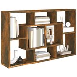  Zidna polica dimljeni hrast 85x16x52,5 cm od konstruiranog drva | shoptok.hr