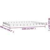  Ograda za pse s 40 panela crna 100 x 50 cm čelik obložen prahom | shoptok.hr