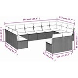  12-dijelni set vrtnih sofa od poliratana s jastucima crni | shoptok.hr