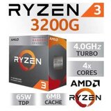 AMD RYZEN 3 3200G AM4 BOX 4 CPU cores,4 threads, 3.6GHz,4MB L3,65W,Radeon Vega 8 | Eponuda.ba