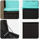  Set sofe 7 kom. Crna i Plava 118 x 62 x 69 cm | Shoptok.si