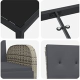  Vrtni set za objed 5 kom. Siva poliratan | shoptok.hr