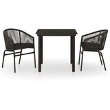  3-dijelni vrtni blagovaonski set crni | shoptok.hr