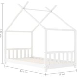  Za dječji krevet od masivne borovine bijeli 70 x 140 cm | shoptok.hr