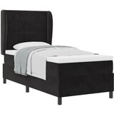 vidaXL Box Spring postelja z vzmetnico Črna 90x190 cm Žamet | Shoptok.si