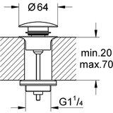 Grohe automatski gornji deo za sifon bronzani 65807DL0 | ePonuda.com