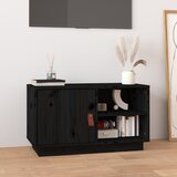 Maison Chic TV omarica - TV enota - Televizijska omarica črna 100x34x40 cm trdna borovina, (21700215) | Shoptok.si