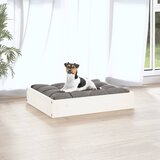 Krevet za pse bijeli 51,5x44x9 cm od masivne borovine | Eponuda.com