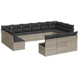  13-dijelni set vrtnih sofa poliratan s jastucima svijetlosivi | shoptok.hr
