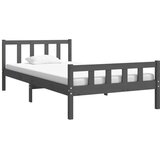  Okvir za krevet od masivnog drva sivi 100 x 200 cm | Eponuda.com