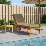  Jastučić za ležaljku GEMERT 100% poliester Sivosmeđa - Sivosmeđa 190 x 50 x 9 cm Poliester | shoptok.hr