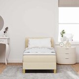  s opruga kutije s uzglavljem Krema 80 x 200 cm tkanina | shoptok.hr
