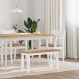 vidaXL klop 90 cm Bela masivna lesena guma Cene