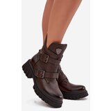 Zazoo Leather Insulated Women's Boots With Buckles And Ornamental Detail | shoptok.hr