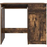 vidaXL Pisalna miza dimljeni hrast 86x49x76 cm inženirski les | Shoptok.si
