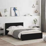 vidaXL Okvir za krevet s uzglavljem crni 120x190 cm Cijene