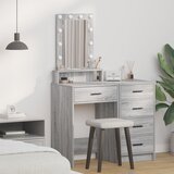 vidaXL toaletna miza siva sonoma inženirski les, steklo 50 x 41 x 140 cm | Shoptok.si
