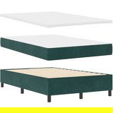 vidaXL Box Spring postelja z vzmetnico temno zelena 120x200 cm žamet, (22052432) | Shoptok.si