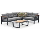  Assento Corner - Grey, Black GreyBlack Garden Lounge Set Cene