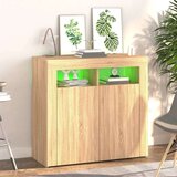 Komoda z LED lučkami sonoma hrast 80x35x75 cm, (20621176) | Shoptok.si