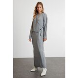 Trendyol Gray Knitwear Cardigan Dress Bottom-Top Set cene