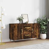  Komoda boja dimljenog hrasta 100 x 36 x 60 cm konstruirano drvo | shoptok.hr