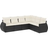  The Living Store Vrtna sedežna garnitura 6-delna z blazinami črna poli ratan - Vrtna Sedežna Garniture, (21455447) | Shoptok.si