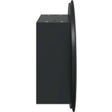  Kopalniška omarica z okroglim ogledalom LED Črna 40x40x17,5 cm, (20801472) | Shoptok.si