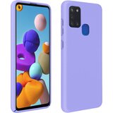 AVIZAR Ovitek za Samsung A21s iz poltrdnega silikona z mehkim zakljuckom na dotik - vijolicen, (20626594) | Shoptok.si
