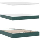  Otomanski krevet s madracem tamnozeleni 160x200 cm baršunasti | shoptok.hr