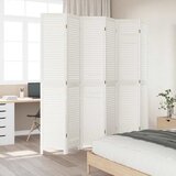 pregrada s 6 panela bijela od masivnog drva paulovnije | shoptok.hr
