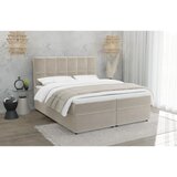Ropez Bijeli/krem tapecirani bračni krevet s prostorom za odlaganje 140x200 cm Flip – | shoptok.hr