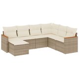  7-dijelni set vrtnih sofa od poliratana s jastucima bež | shoptok.hr