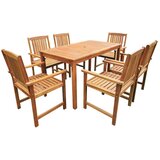  7-dijelni vrtni blagovaonski set od masivnog bagremovog drva | shoptok.hr