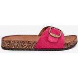 Boto Women's sandals with buckle on cork platform fuchsia Zavira | Shoptok.si