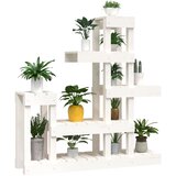  Stalak za biljke bijeli 92 x 25 x 97 cm od masivne borovine | shoptok.hr