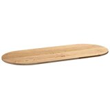 vidaXL Mizna plošča 140x60x2 cm trdna hrastovina ovalna | Shoptok.si