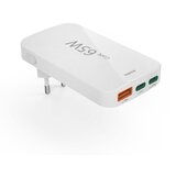 Hama brzi punjac, 2xusb-c, 1xusb-a, pd, 65w, beli pljosnati mini ( 201976 ) Cene