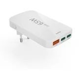 brzi punjac, 2xusb-c, 1xusb-a, pd, 65w, beli pljosnati mini ( 201976 )