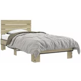  Okvir za krevet boja hrasta 90x190 cm konstruirano drvo i metal