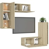  4-dijelni set TV ormarića boja hrasta sonome od iverice | shoptok.hr