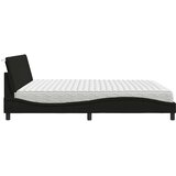  Krevet s madracem Hanko crni 200x200 cm od tkanine | shoptok.hr