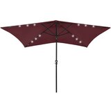 The Living Store Senčnik z LED lučkami bordo rdeč 2x3 m - Senčnik, (21750673) | Shoptok.si