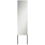 vidaXL Privatnost u vrtu Rezbarija Srebrno 32 x 140 cm Pocinčani čelik | shoptok.hr