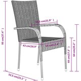  5-dijelni vrtni blagovaonski set crni | shoptok.hr