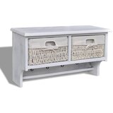 vidaXL Stenska polica bela 60x23,5x33 cm les pavlovnije, (20768597) Cene