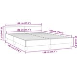  Okvir kreveta s uzglavljem bez madraca plavi 140x190 cm tkanine | shoptok.hr